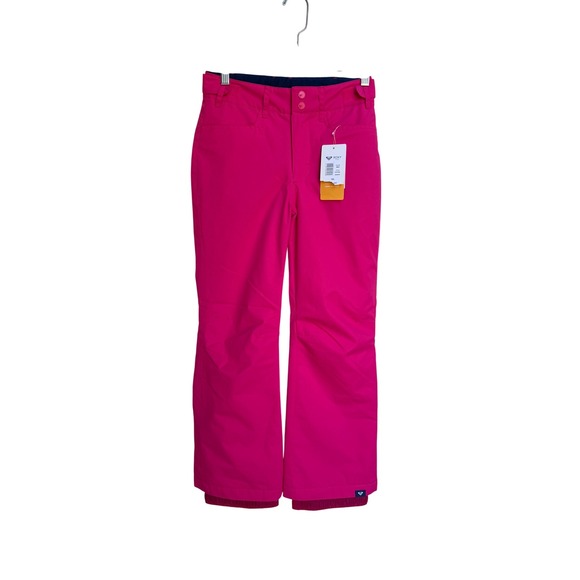 Roxy Girl's Backyard Snow Pants Pink Waterproof Warm Insulated Size 12/L - Picture 1 of 9